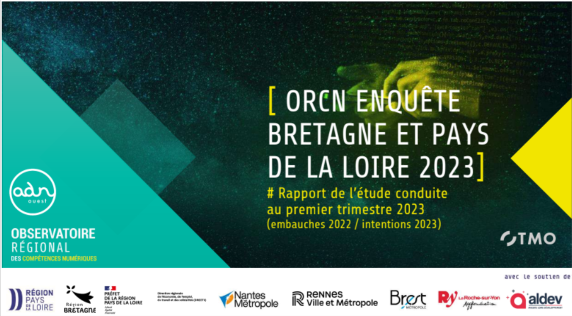 Comparatif de l'enquête ORCN 2023 Pays de la Loire / Bretagne